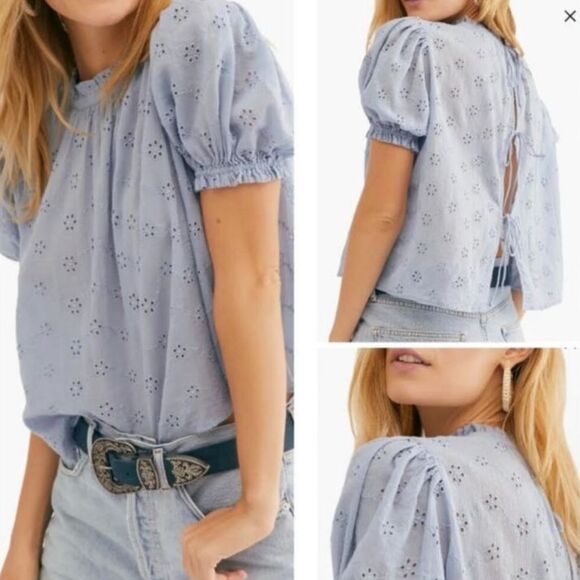 Free People Tops - Free People Letters to Juliet Eyelet Top Size M White 100% Cotton Boho Chic